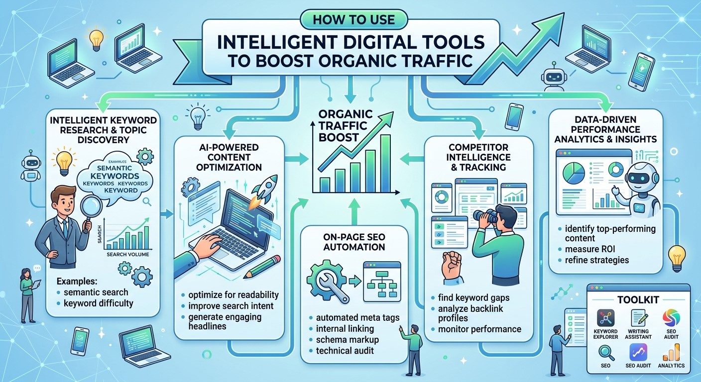 How to Use Intelligent Digital Tools to Boost Organic Traffic