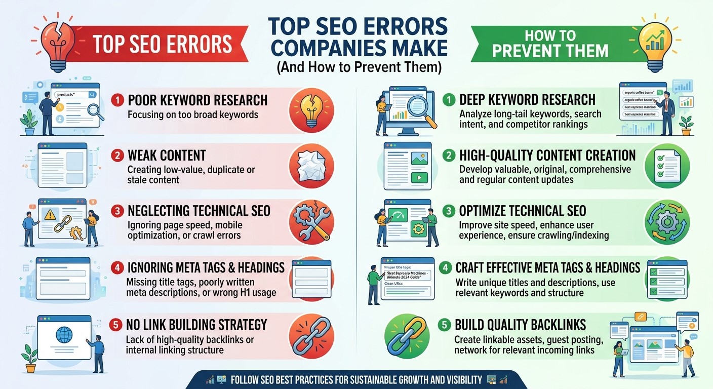 Top SEO Errors Companies Make
