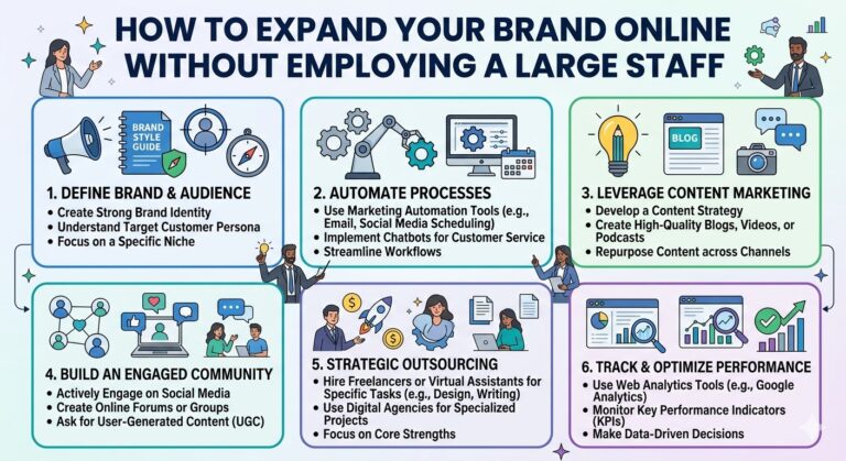 How to Expand Your Brand Online Without Employing a Large Staff